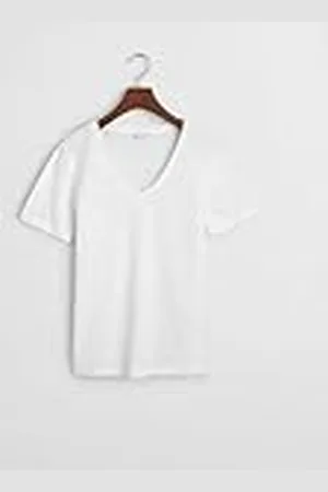 GANT REG LINEN V-hals SS T-shirt, , L