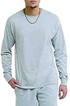 Champion Heren Classic Jersey T-shirt met lange mouwen, Oxford Gray, S