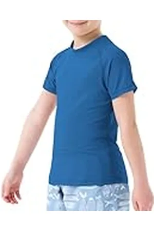 MEETWEE Badpak voor kinderen, Rashvest, lange mouwen/kort, UPF 50+ zonwering, Rash Guard 5-15 jaar, , 14 Jaren