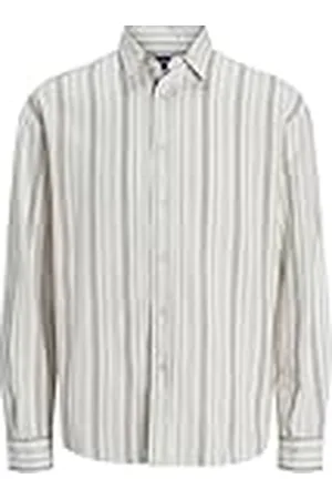 JACK & JONES Jorjames Split Stripe Shirt Ls, , S