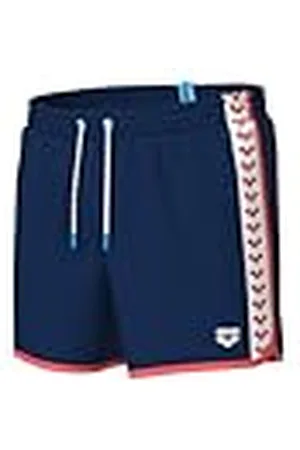 Arena Heren Team Stripe Beach Short Strandshorts Heren, Navy-calypso koraalwit, XL