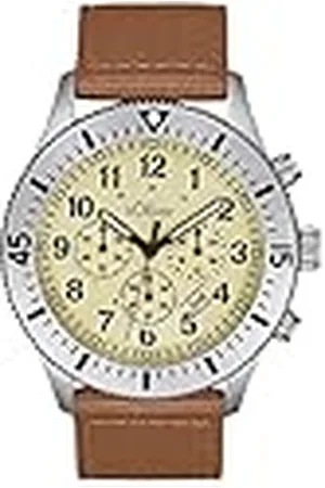 QS by s.Oliver Horloge Heren Chronograaf Analoog, Met Textiel Band, , 5 Bar Waterbestendig, Wordt Geleverd In Horloges Gift Box, 2033500