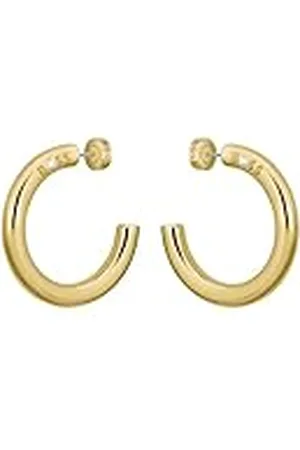 HUGO BOSS Sieraden Dames LIVE STATEMENT Collectie Hoop Oorbellen in Geel - 1580738, Eén maat, Roestvrij staal, Geen edelsteen