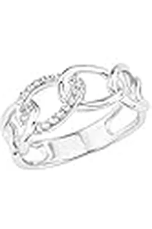 QS by s.Oliver Ring 925 sterling damesringen, met zirkonia, synthetisch, , wordt geleverd in een sieradendoosje, 2028507, 58 (18.5), Metaal, Zirkonia