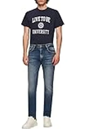 LTB Jeans Heren Hollywood 300 - Straight Mid Rise Basic-5-Pocket Dark Wash van katoenmix - Maat W32L30, , 32W / 30L