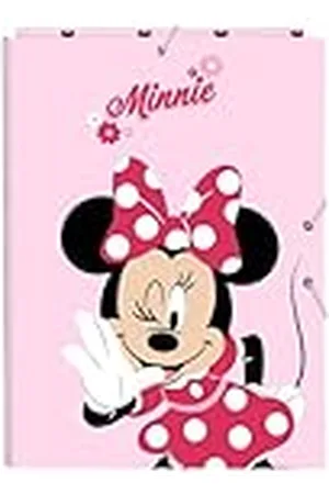 Safta Minnie Mouse NAIVE Map met 3 kleppen, ideaal voor kinderen van verschillende leeftijden, comfortabel en veelzijdig, kwaliteit en duurzaamheid, 26 x 36,5 cm, , M, Casual