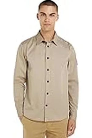 Calvin Klein Jeans Heren Monologo Badge Ontspannen Shirt Casual, , XXS