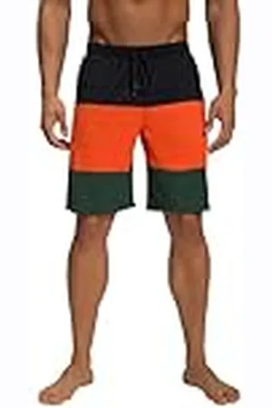 JAY-PI JP 1880 zwemshort voor heren, beachwear, elastische tailleband, blokstrepen, meerkleurig, XXL, , XXL