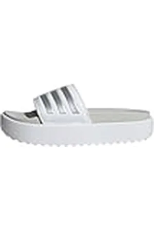 adidas Dames Adilette Platform Slides, Cloud White/Zero Metalic/Grey One, 39 EU