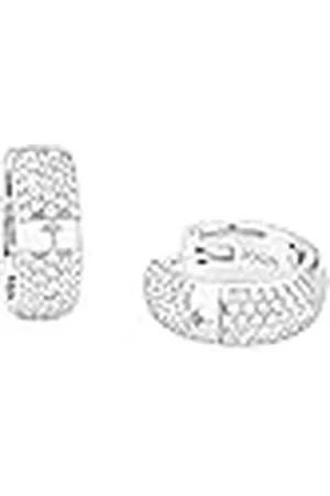 JOOP! JOOP creolen 925 sterling zilveren dames oorsieraden, met cubic zirkonia synth., 1,6 cm, , Wordt geleverd in sieraden geschenkverpakking, 2027634