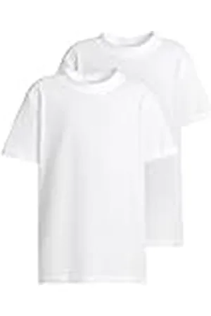 Build Your Brand Urban Classics T-shirts voor jongens 100% katoen wit + wit 122 128, , 122-128