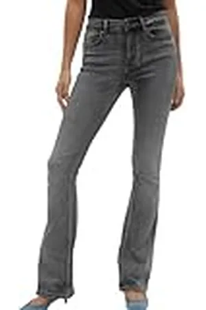 VERO MODA Vrouwelijke uitlopende VMFLASH Mid Rise uitlopende jeans, , XL / 34L