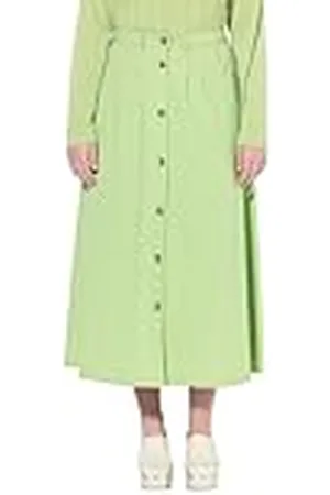 Ulla Popken Chinorok voor dames, A-lijn, knoopsluiting, zakken rok, , 58-60