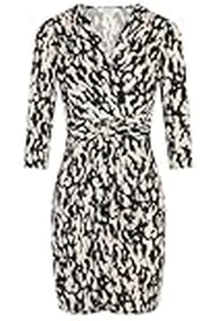 Morgan Dames korte jurk 3/4 mouwen print zwart en wit maat 42, Meerkleurig, 40