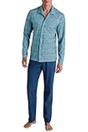 Calida Relax Imprint Pyjama, lange heren, van 100% katoen, , 52/54