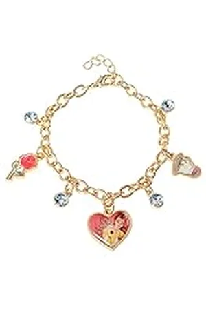 Disney Beauty & The Beast veelkleurige emaille kostuum bedelarmband BH00184YL-65.PH, Eén maat, Zink, Geen edelsteen