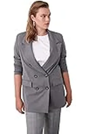 Trendyol Dames Oversize Blazer Jacket met Button, , , 36