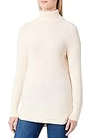 ONLY Dames ONLFIA Katia L/S Long R-Neck CC KNT trui, whitecap gray/detail:W. Melange, S