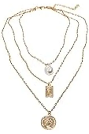 Urban classics Uniseks halsketting Layering Pearl Basic Necklace, modesieraad ketting voor mannen en vrouwen, één maat