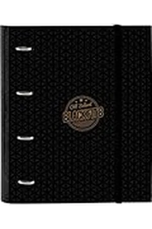 Safta Blackfit8 Old School Ordner met 4 ringen, 35 cm, met 100 A4-vellen, ideaal voor kinderen van verschillende leeftijden, comfortabel en veelzijdig, kwaliteit en duurzaamheid, 27 x 3,5 x 32 cm