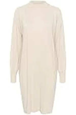 Kaffe Damesjurk, metallic, gebreid, lange mouwen, hoge hals, tot op de knie, , XS