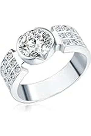 Rafaela Donata Dames Ring 925/- Sterling gerhodineerd Zirkonia wit zilveren Ring