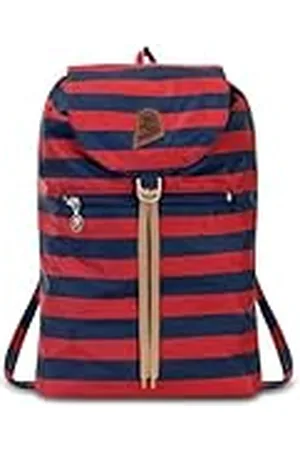 Invicta Rugzak Minisac Heritage, tweekleurig blauw/ , opvouwbaar en in zak te steken, voor op reis en vrije tijd, gestreepte rugzak voor heren en dames, icoon, opvouwbaar