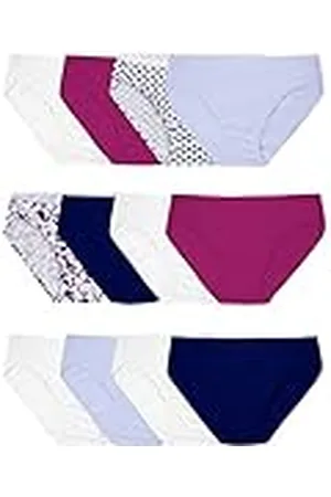 Fruit Of The Loom Damesondergoed, katoen, stretch, slipje (normale en grote maten), bikinistijl (pak van 10), , 7