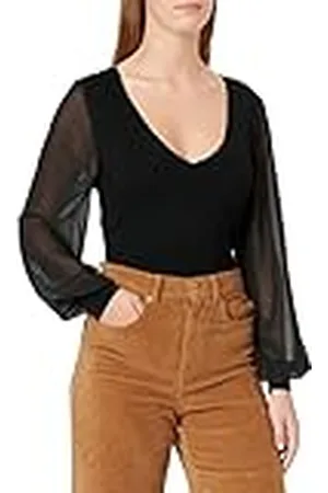 ONLY Dames ONLVIOLETTA L/S V-hals CC KNT pullover, Black/Detail:W. DTM Fabric, S