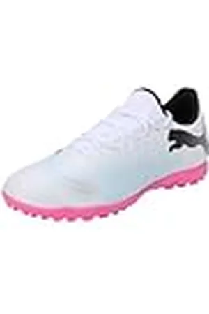 PUMA Future 7 Play Tt voetbalschoen voor heren, Wit Zwart Poison Roze, 46 EU