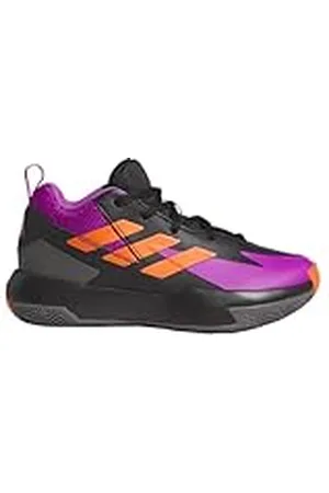 adidas Cross Em Up Select Mid Trainers Kids Basketbalschoenen voor volwassenen, uniseks, Core Black Purple Burst Impact Oranje, 33 EU