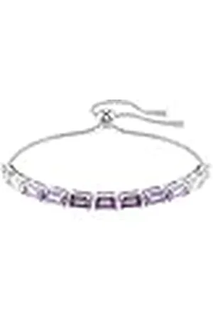 Swarovski Matrix armband, Baguette-slijpvorm, Paars, Rodium toplaag, M