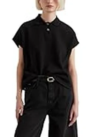 Marc O’ Polo Marc OPolo Denim Poloshirt voor dames, korte mouwen, van biologisch katoen, Wide Fit, , L
