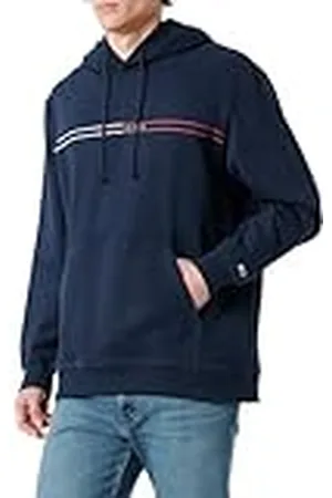 Tommy Hilfiger Heren TJM REG ENTRY GRAPHIC HOODIE EXT Pullover Hoodie, Blauw, XXL, , XXL