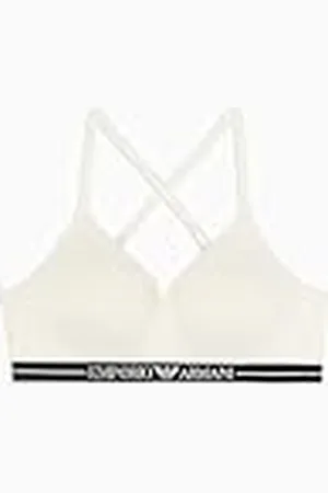 Emporio Armani Vrouw Dagelijks Katoen Gewatteerde Driehoek BH Beige M, , M