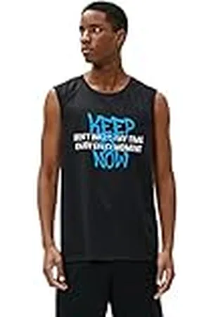 Koton Heren Sport Tank Top Slogan Bedrukt Crew Neck Mouwloos, , S