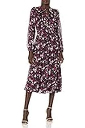 Tommy Hilfiger Lange damesjurk met munten toss chiffon, , 44
