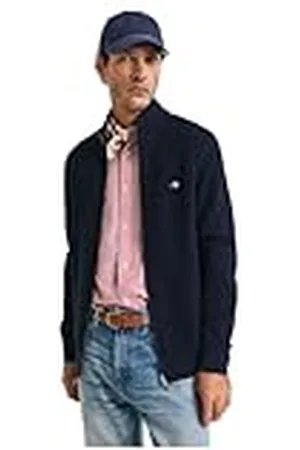 GANT Zippet TEXTURED COTTON CARDIGAN, , 3XL