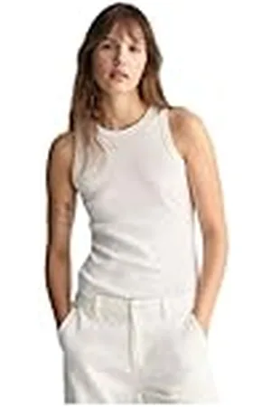 GANT Hoge hals rib tank top, , XS