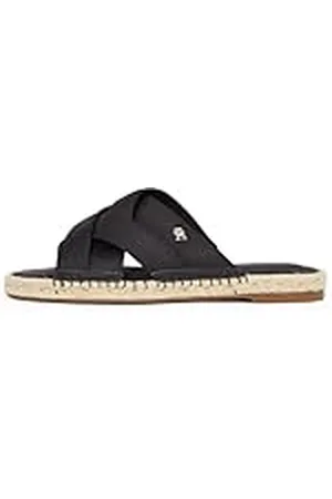 Tommy Hilfiger Dames SATIN ESPADRILLE MULE Flat, , 6 UK, , 39 EU
