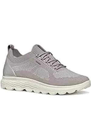 Geox D Spherica E sneakers voor dames, rock/zilver, 38 EU, , 38 EU
