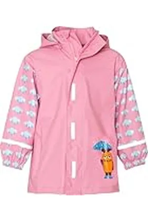 Playshoes Kinderregenjas met afneembare capuchon, schattige regenjas voor meisjes, met muizen- en olifant-motief en patroon, , 98 cm