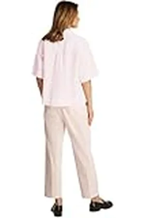 Tommy Hilfiger Dames ESS LINNEN RELAXED S/S SHIRT WW0WW44720, roze, 46, , 72 NL