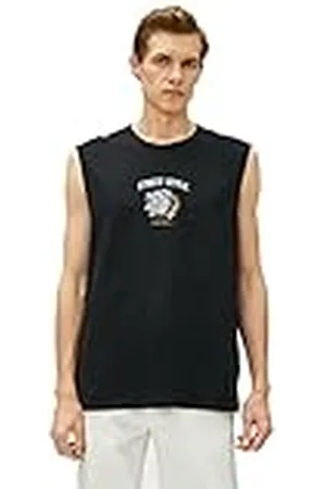 Koton Heren Slogan bedrukte tanktop Crew Neck Mouwloos, , S