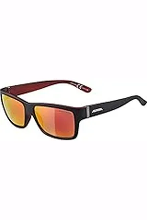 Alpina Unisex - Volwassenen, KACEY Zonnebril, black matt-red/red, One Size