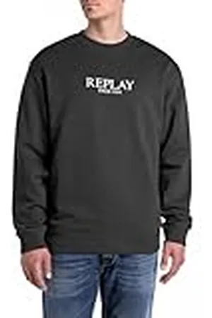 Replay Heren regular fit sweatshirt van katoen, , XXL