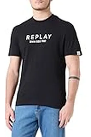 Replay Heren relaxed fit T-shirt van katoen, , 3XL