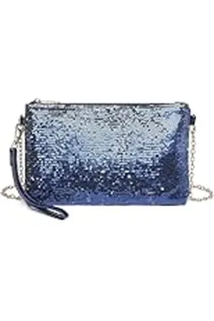 MISS LULÙ Dames fashion pailletten tas mini clutch kleine dames kettingtas schoudertas voor bruiloften, dates en verschillende gelegenheden