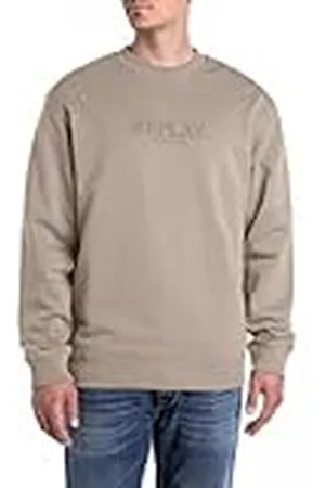 Replay Heren regular fit sweatshirt van katoen, , XXL