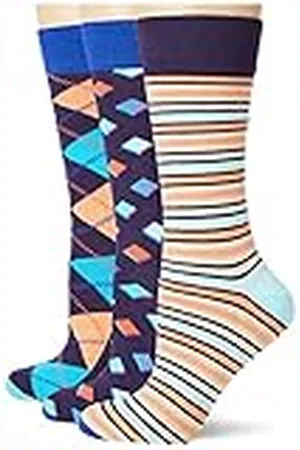 Happy Socks HS by 3 paar multi-pack sokken, 4-11 (41-46), Meerkleurig, 37-45 EU